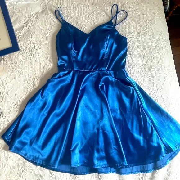City Studio | Dresses | City Studios Royal Blue Lace Detail Homecoming Dress  Size 9 | Poshmark